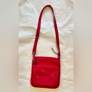 Tommy Hilfiger Red Crossbody nylon shoulder bag. Used in good conditions.